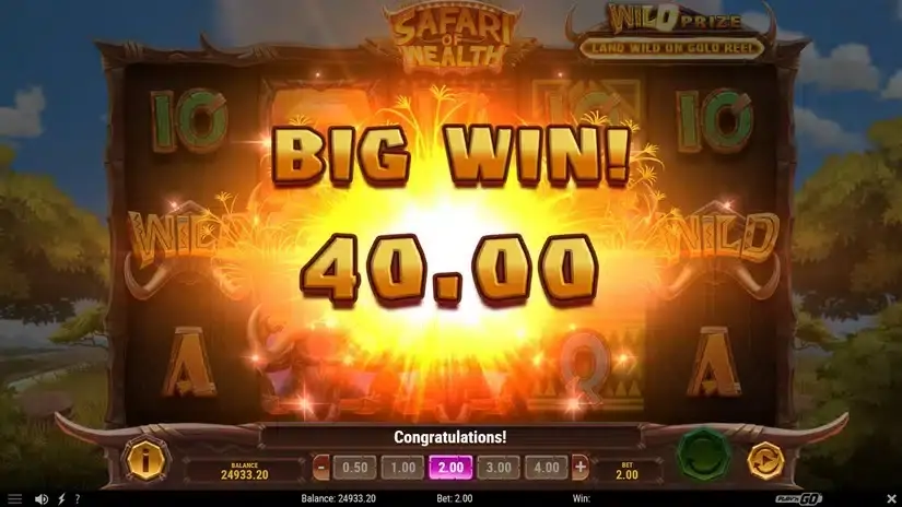 Safari of Wealth slot screenshot 