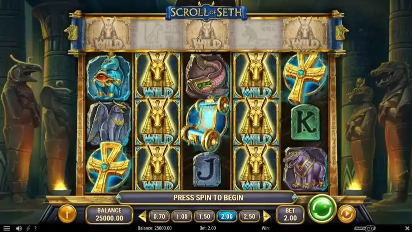 Scroll of Seth slot screenshot 
