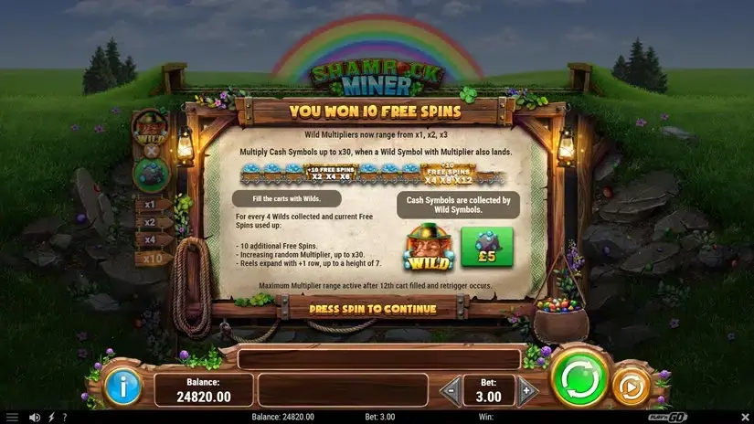 Shamrock Miner slot screenshot 3