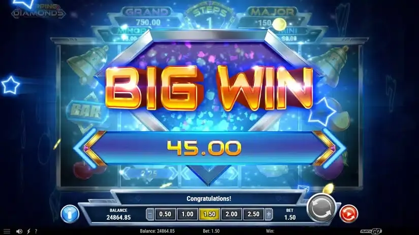 Stepping Diamonds slot screenshot 