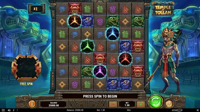 Temple of Tollan slot screenshot 