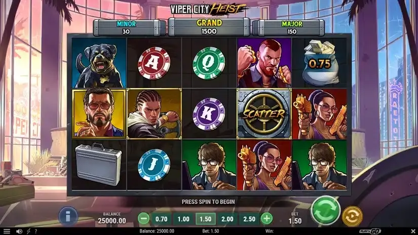 Viper City Heist slot screenshot 