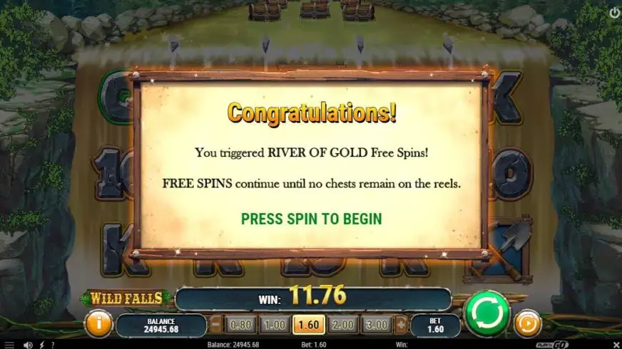 Wild Falls slot screenshot 5