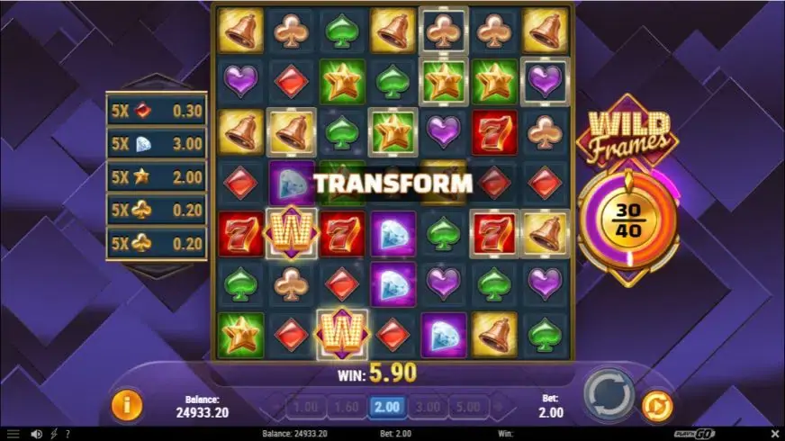 Wild Frames slot screenshot 
