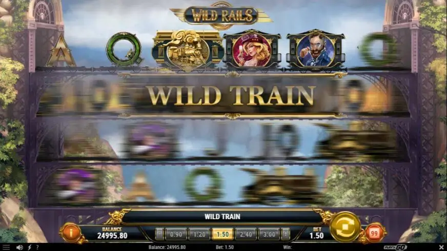 Wild Rails slot screenshot 2