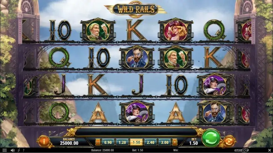 Wild Rails slot screenshot 1