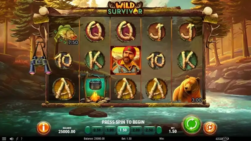 Wild Survivor slot screenshot 