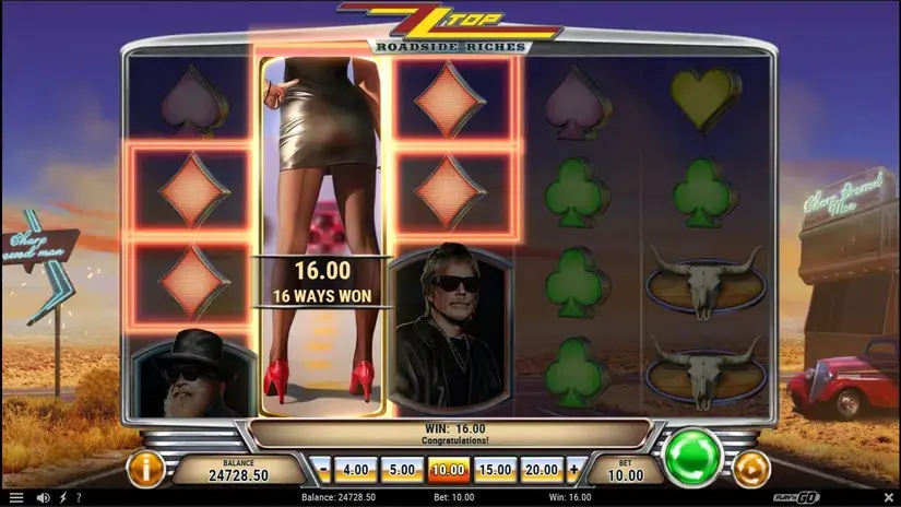 ZZ Top Roadside Riches slot screenshot 2