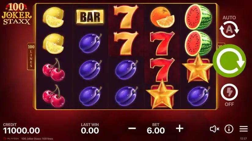 100 Joker Staxx slot screenshot 