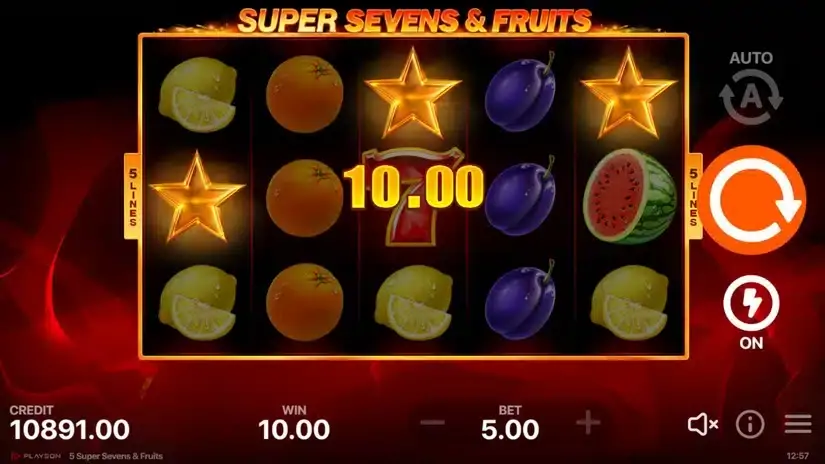 5 Super Sevens & Fruits slot screenshot 2