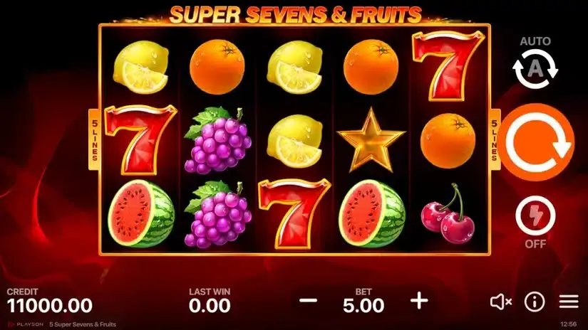 5 Super Sevens & Fruits slot screenshot 1