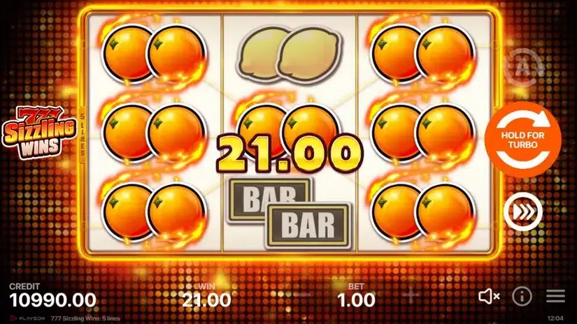 777 Sizzling Wins: 5 Lines slot screenshot 2
