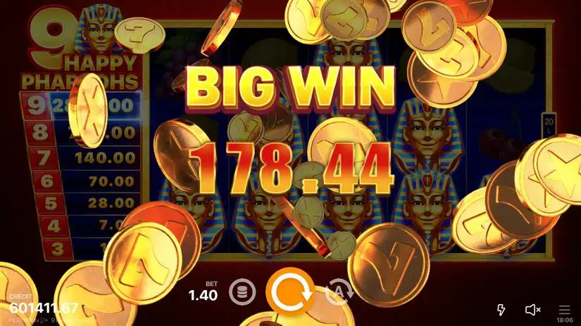 9 Happy Pharaohs slot screenshot 7