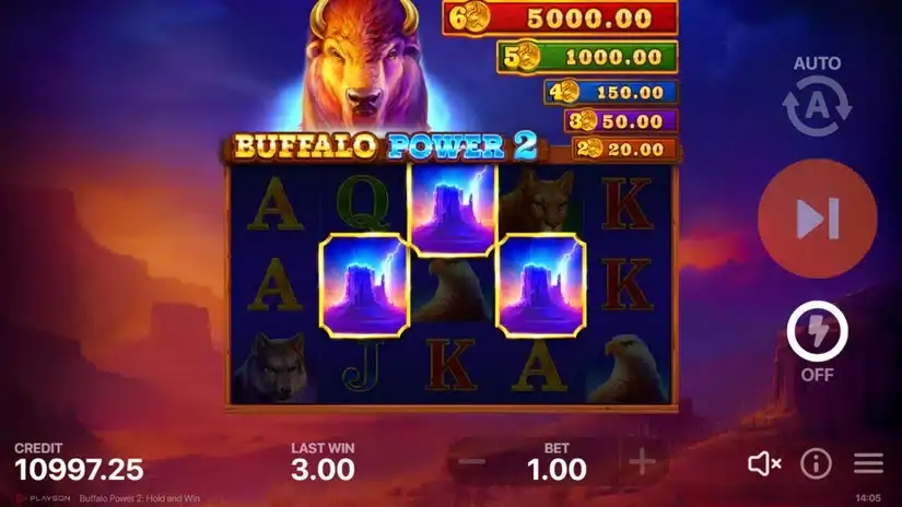 Buffalo Power 2: Hold and Win slot screenshot 2