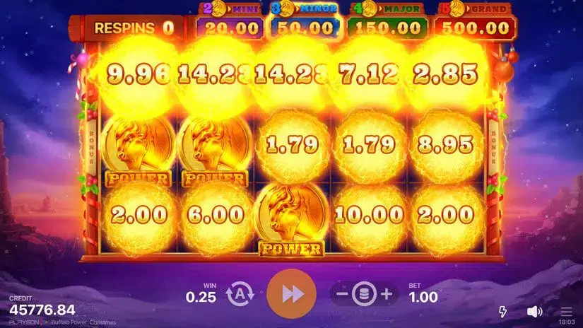 Buffalo Power Christmas slot screenshot 3