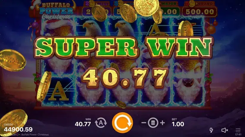 Buffalo Power Christmas slot screenshot 6