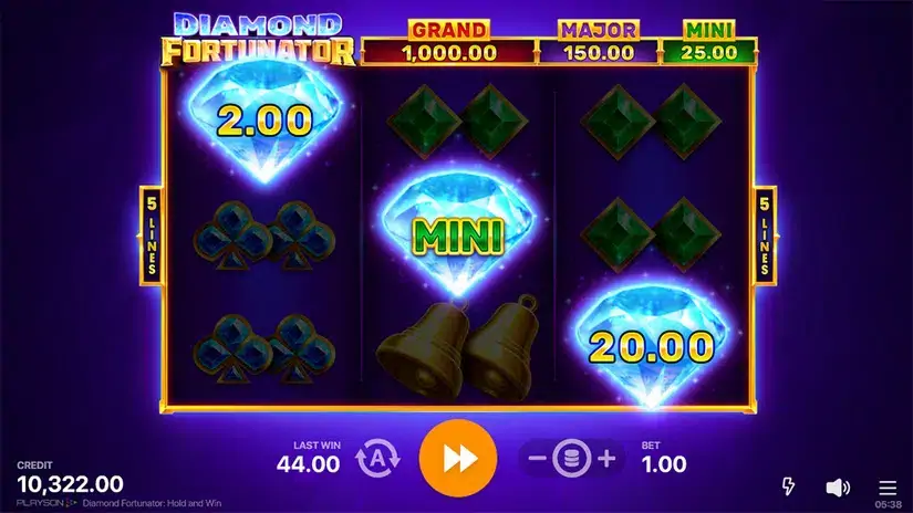 Diamond Fortunator: Hold and Win slot screenshot 5
