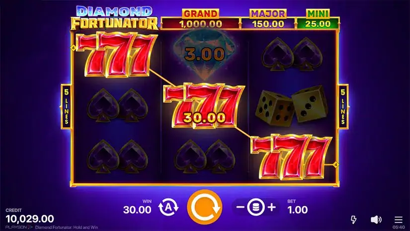 Diamond Fortunator: Hold and Win slot screenshot 2