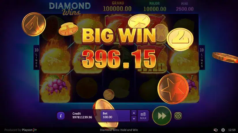 Diamond Wins: Hold & Win slot screenshot 6