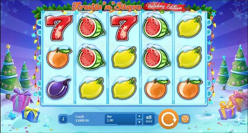 Fruits’N’Stars: Holiday Edition slot screenshot 1