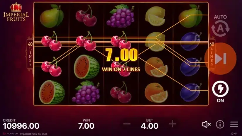 Imperial Fruits: 40 lines slot screenshot 2