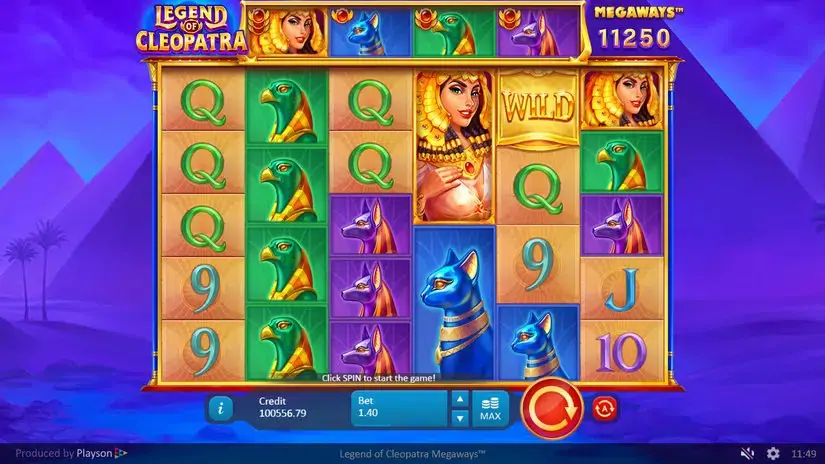 Legend of Cleopatra Megaways slot screenshot 