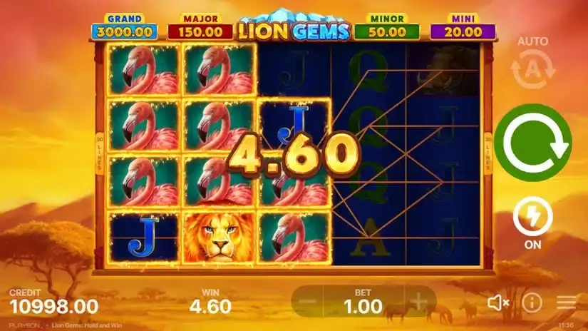 Lion Gems: Hold and Win slot screenshot 4