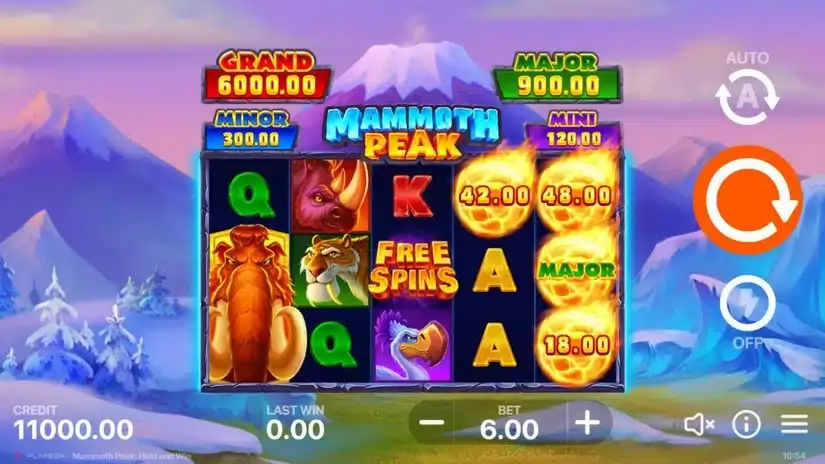 Mammoth Peak: Hold and Win slot screenshot 