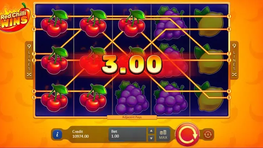 Red Chilli Wins slot screenshot 2