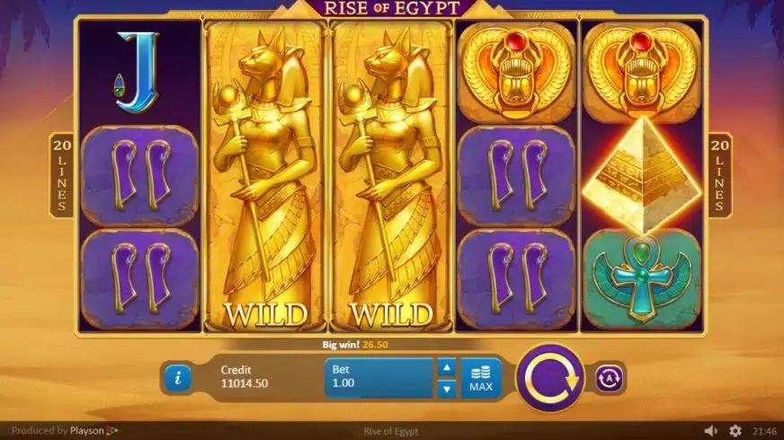 Rise of Egypt slot screenshot 3