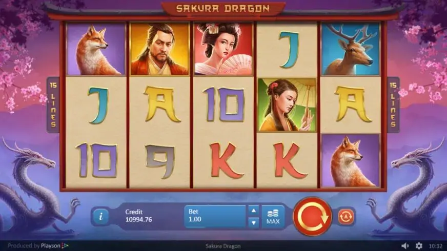 Sakura Dragon slot screenshot 1