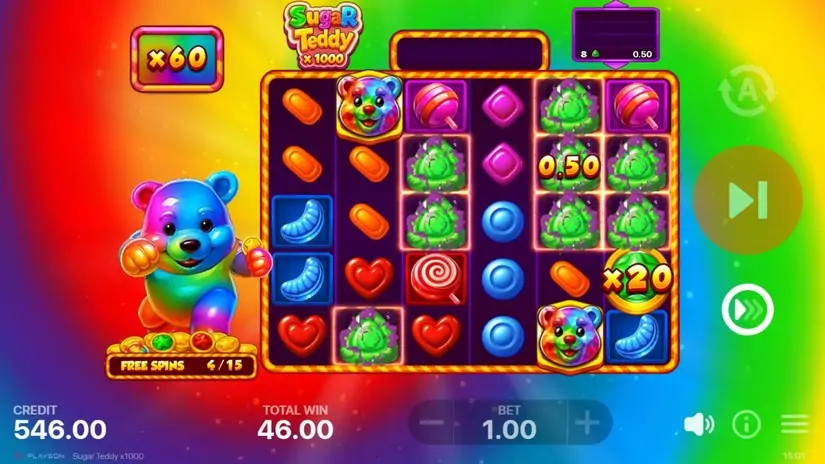 Sugar Teddy x1000 slot screenshot 4