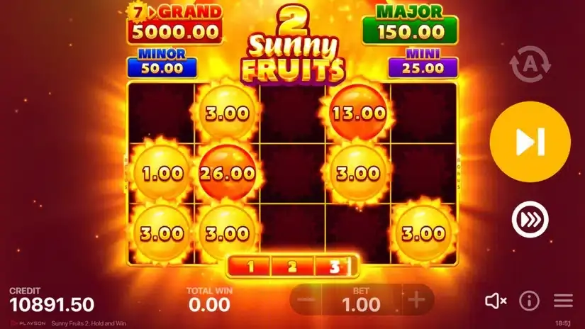 Sunny Fruits 2: Hold and Win slot screenshot 4