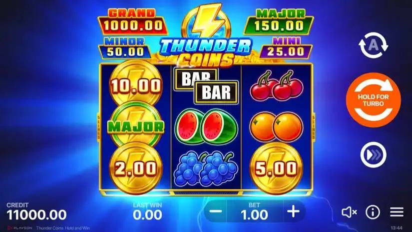 Thunder Coins: Hold and Win slot screenshot 