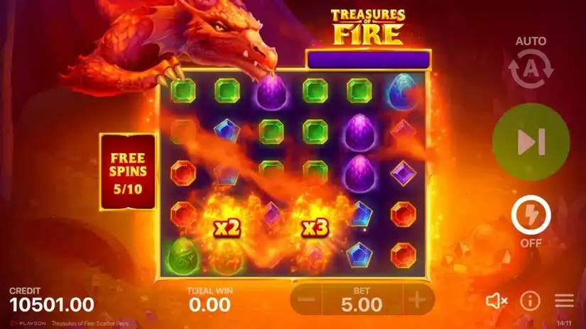 Treasures of Fire: Scatter Pays slot screenshot 4