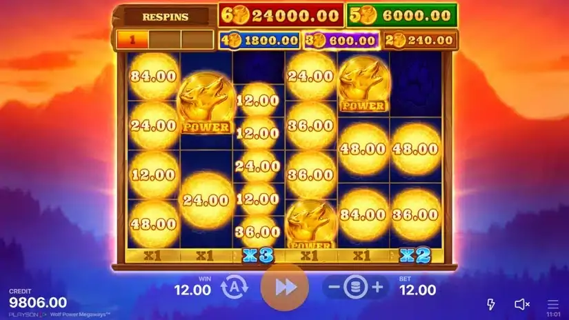 Wolf Power Megaways slot screenshot 6
