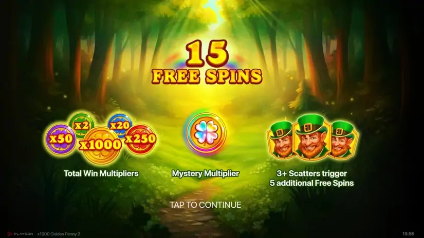 x1000 Golden Penny 2 slot screenshot 3