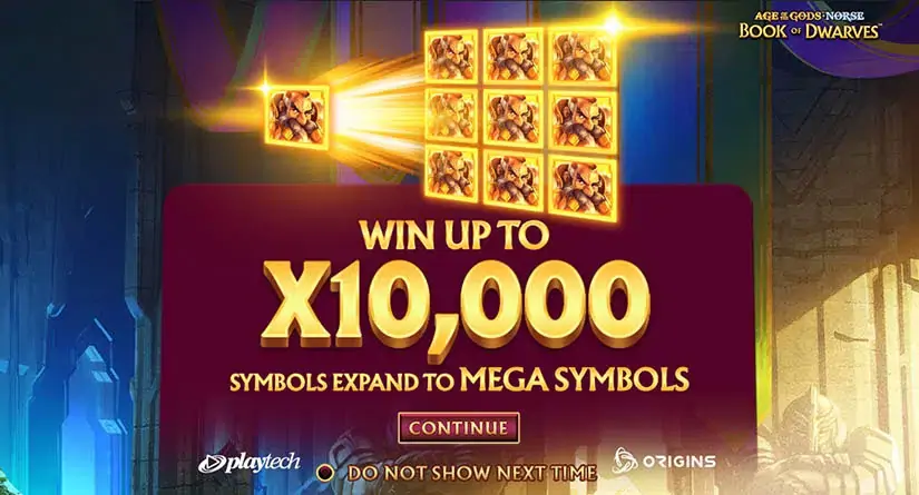 Age of the Gods Norse Book of Dwarfs slot screenshot 