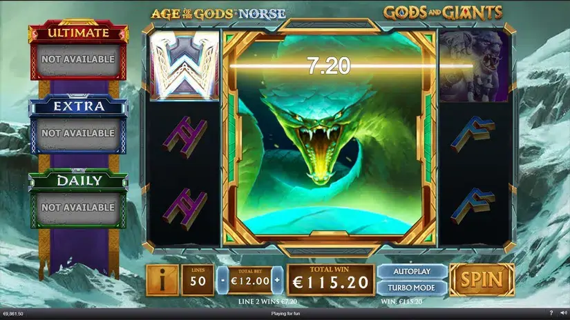 Age of the Gods Norse Gods and Giants slot screenshot 3