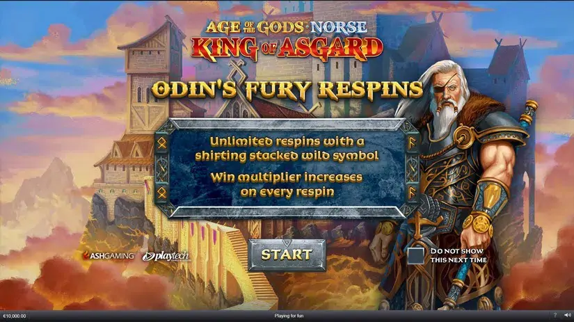 Age of the Gods Norse King of Asgard slot screenshot 1