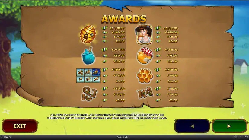 Bee Frenzy slot screenshot 3