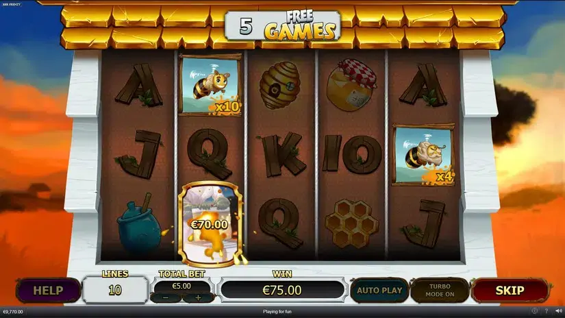 Bee Frenzy slot screenshot 5