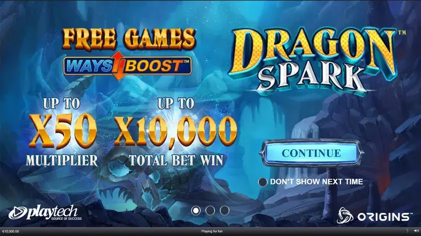 Dragon Spark slot screenshot 