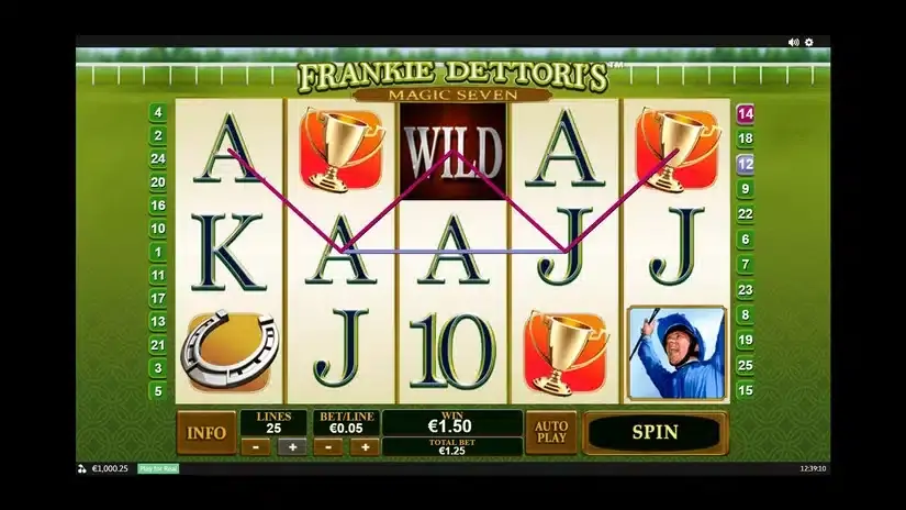 Frankie Dettoris Magic Seven slot screenshot 2