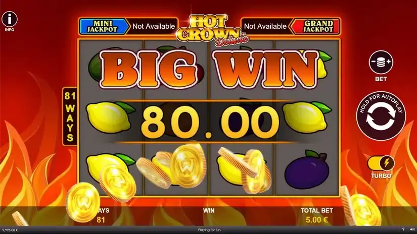 Hot Crown Deluxe slot screenshot 4