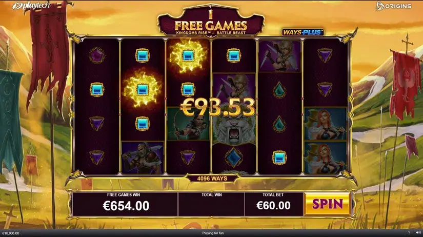 Kingdoms Rise Battle Beast slot screenshot 4