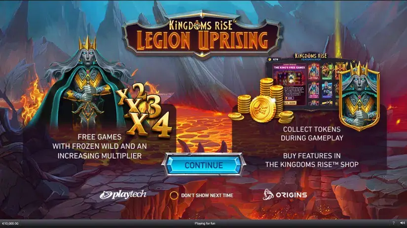 Kingdoms Rise Legion Uprising slot screenshot 