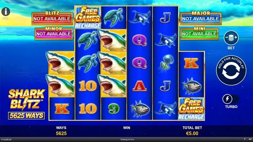 Shark Blitz slot screenshot 