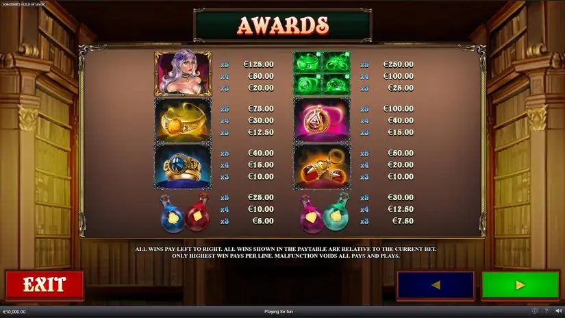 Sorcerer’s Guild Of Magic slot screenshot 