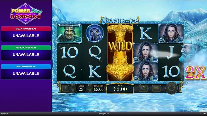 Storms of Ice Power Play Jackpot slot screenshot 4